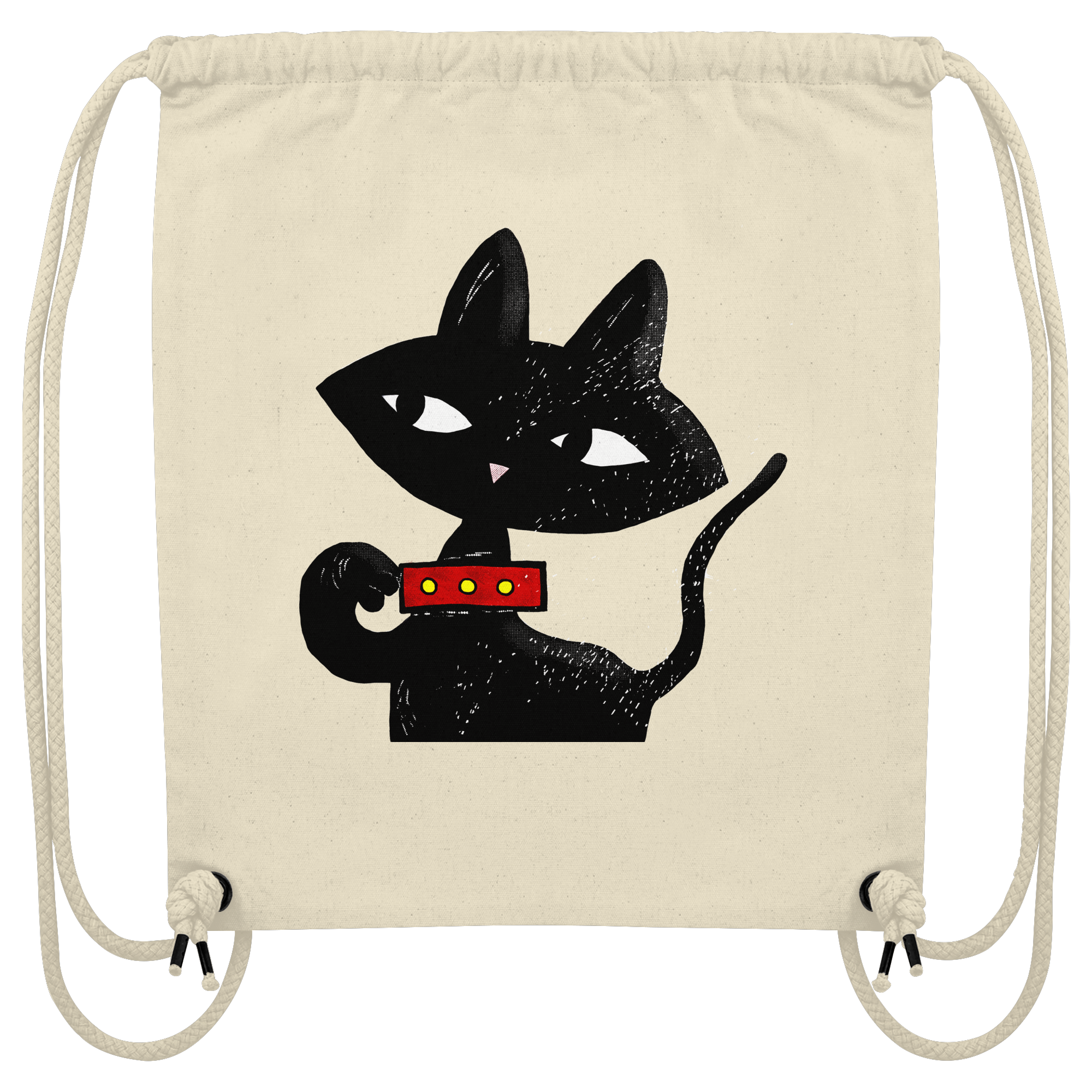 Schwarze Katze - Organic Gym-Bag