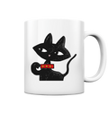 Schwarze Katze - Tasse glossy