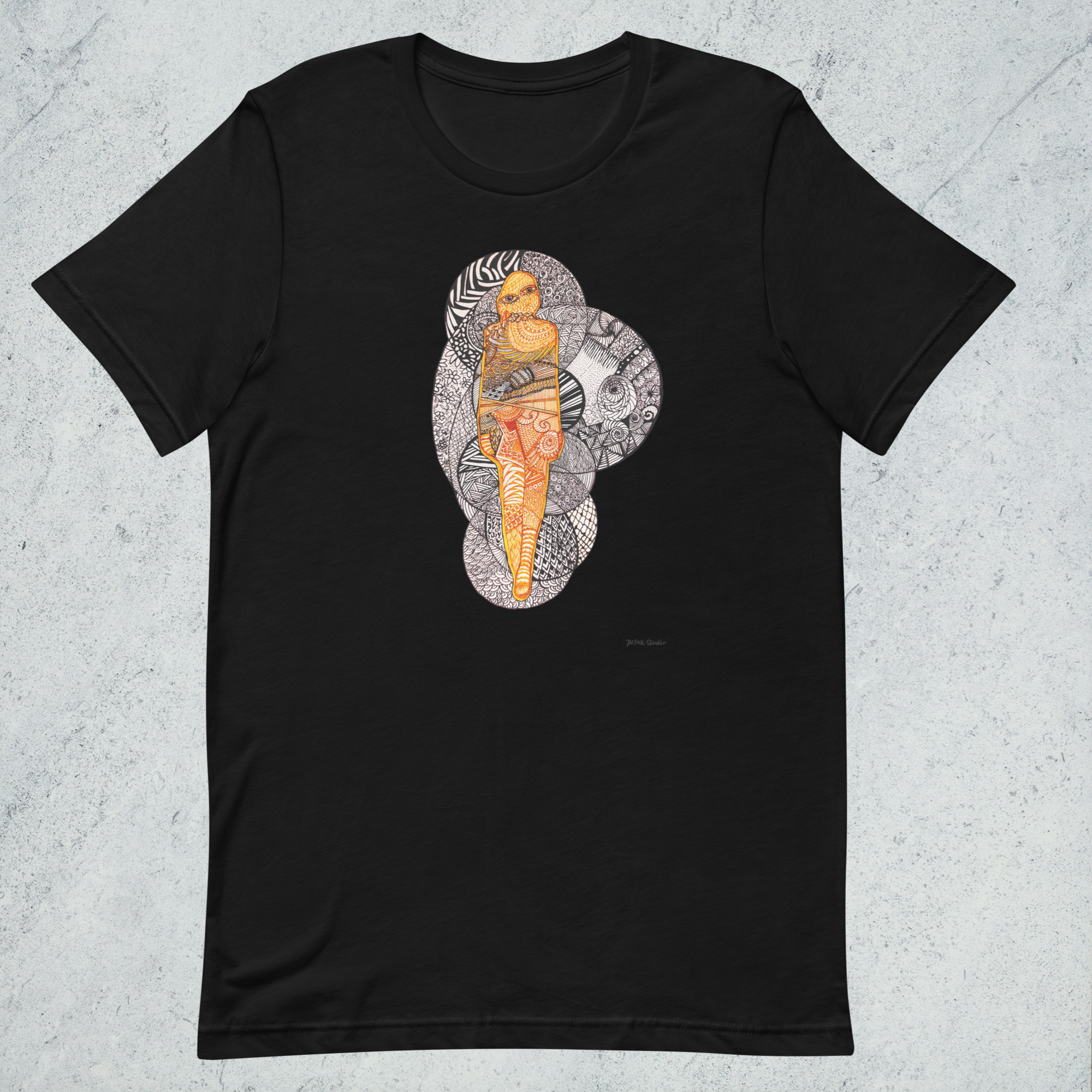 solar figure graphic art t shirt artistic illustration design jupek studio